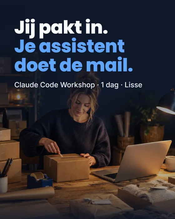 Advertentie: Jij pakt in. Je assistent doet de mail.